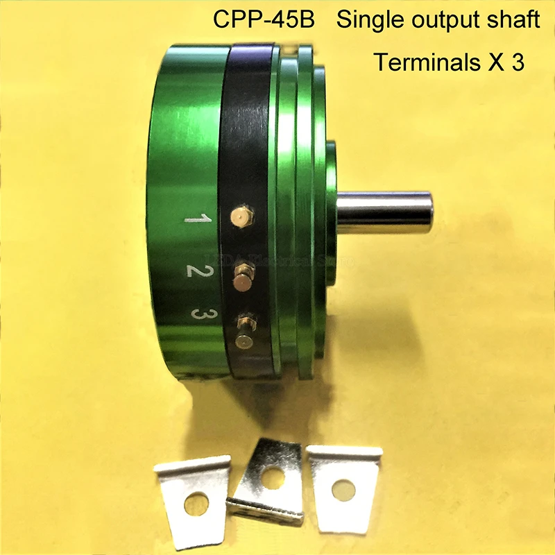 Imagem -04 - Sensor Plástico do Ângulo do Potenciômetro Eixo de Saída Dobro ou Único Eixo Central Precisão Condutora Cpp45 Cpp45b 1pc