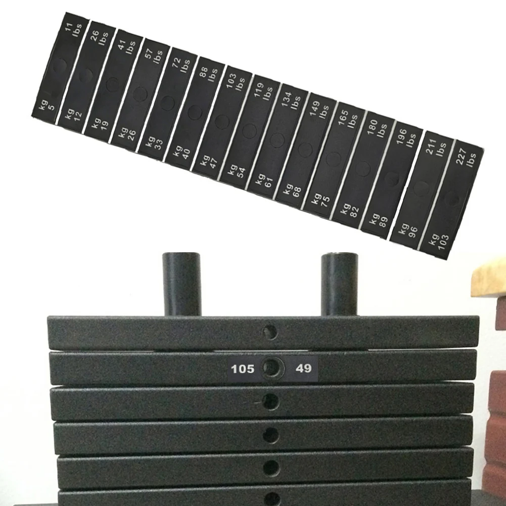 Digital Stickers Gym Labels Easy Identification Friction Resistant Multiple Weights PP Material Fitness Workouts