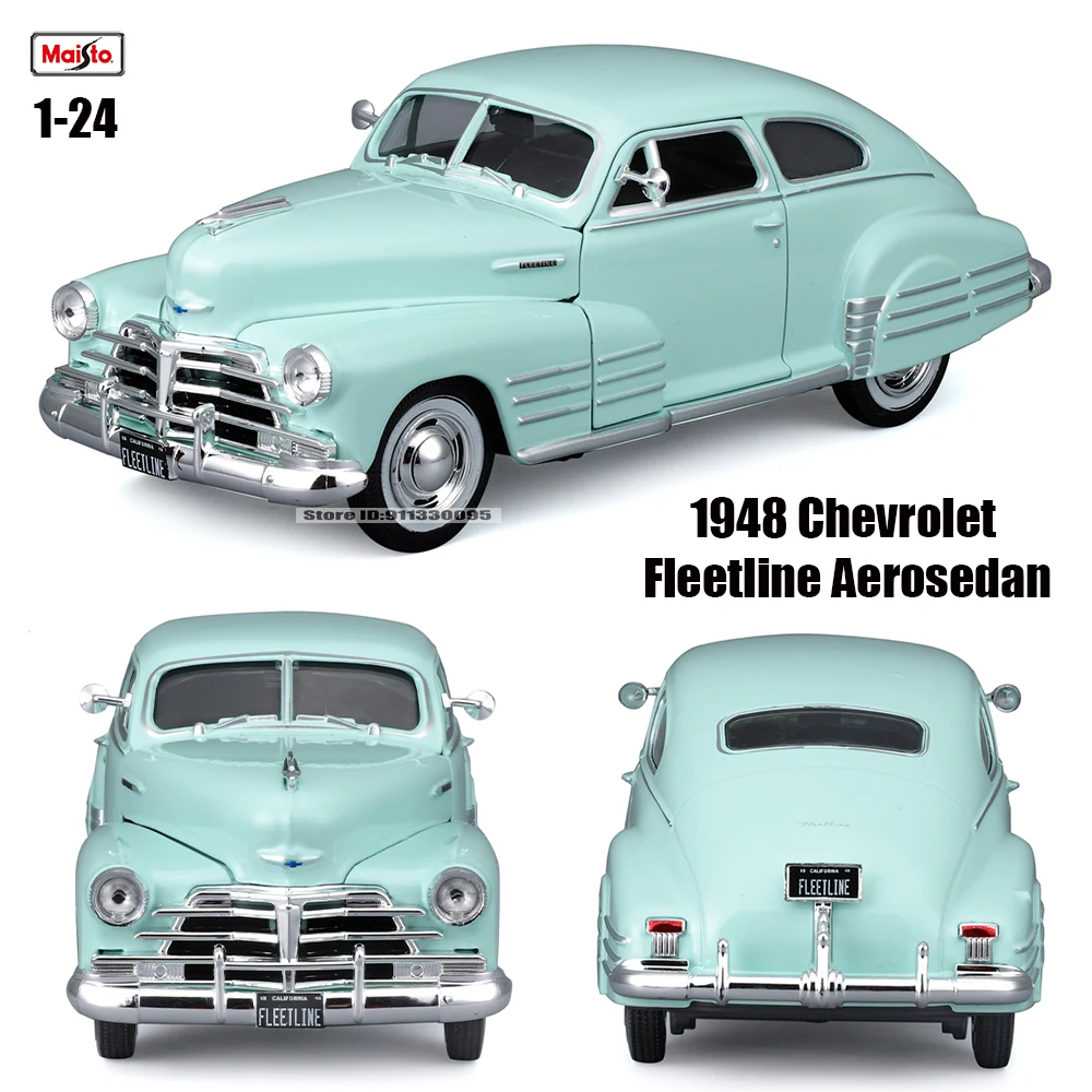 

Maisto 1:24 1948 Chevrolet Fleetline Aerosedan car Antique Car Static Die Casting Car Collectible Model Car Toy Gift Tide Play