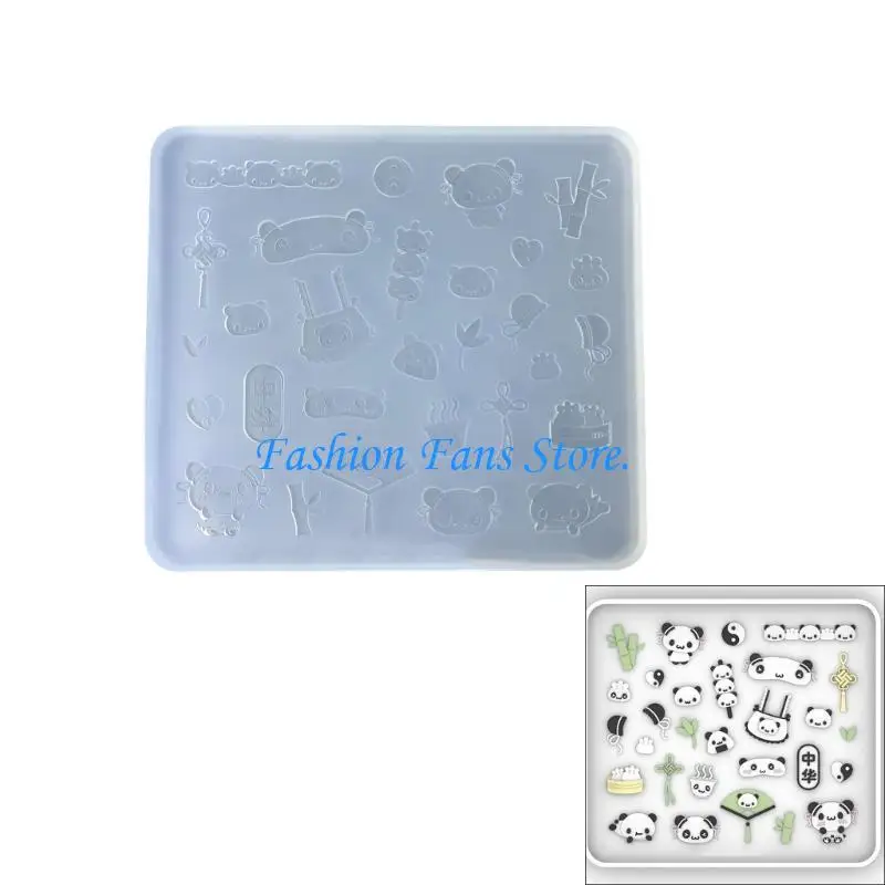  Practical Silicone Mold Panda Shaped Accessories Mould Unique Epoxy Resin Jewelry Making Molds for Crafting Enthusiasts