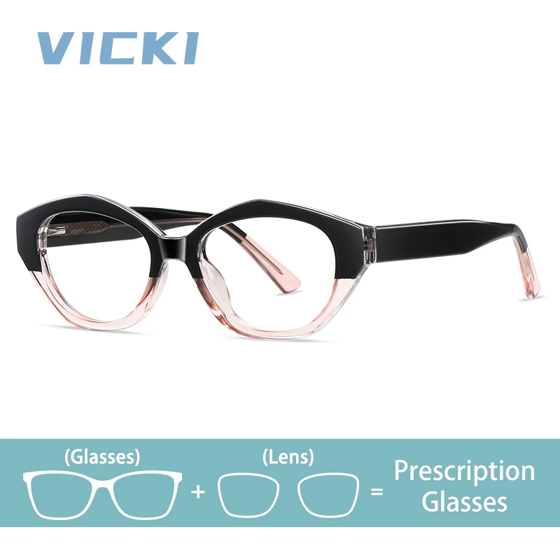 نظارات VICKI عصرية متعددة الأضلاع على شكل عين القطة، فوتوكروميك، مضادة للضوء الأزرق، وصفة طبية قابلة للتخصيص متعددة التركيز LS029 #1