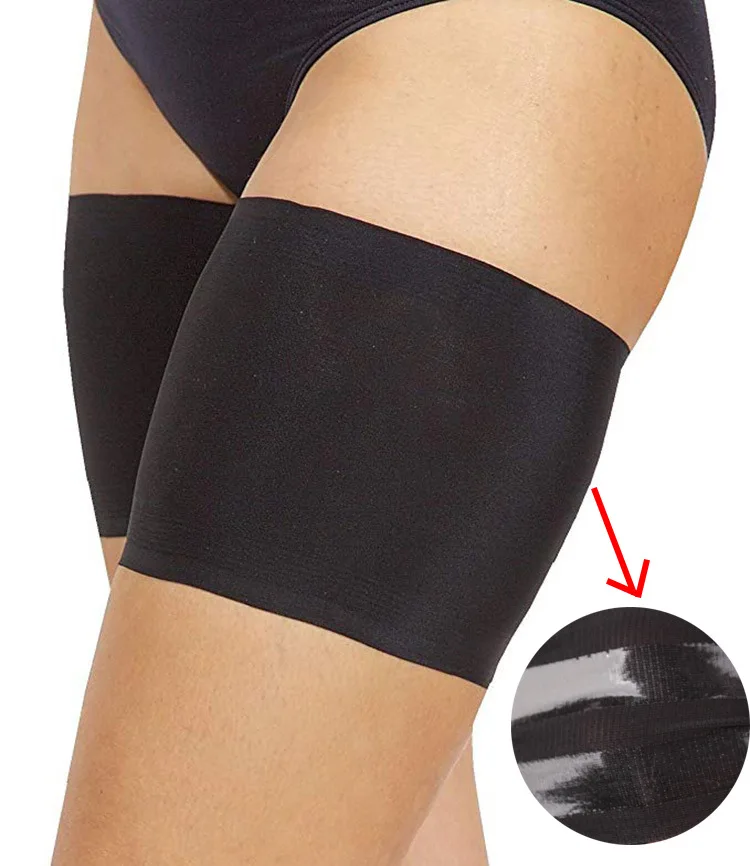 2Pcs Silicone Anti-slip Thigh Bands Elastic Anti-friction Protection Leg Warmer Anti Chafing Silica Gel Inner Thigh Slimmer Band