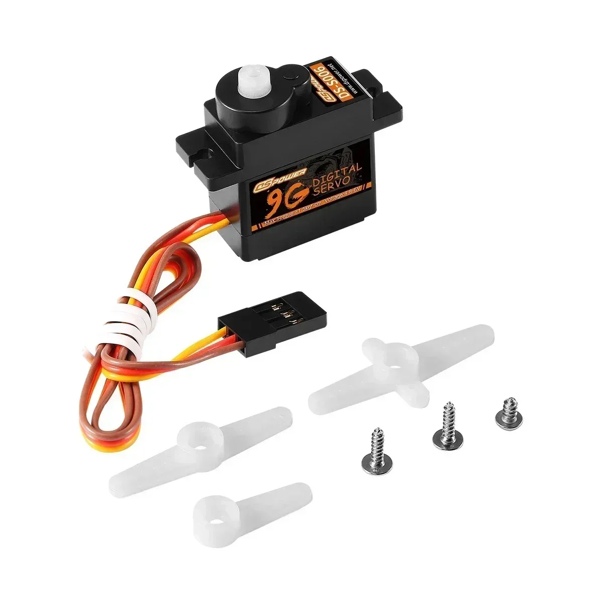 DSPOWER 2g 3,7g 4,3g 5g 6g 8g 9g Digital Micro Servo Kunststoff/Metall Getriebe JR Stecker für RC FPV Drone Starrflügel Hubschrauber Auto Boot
