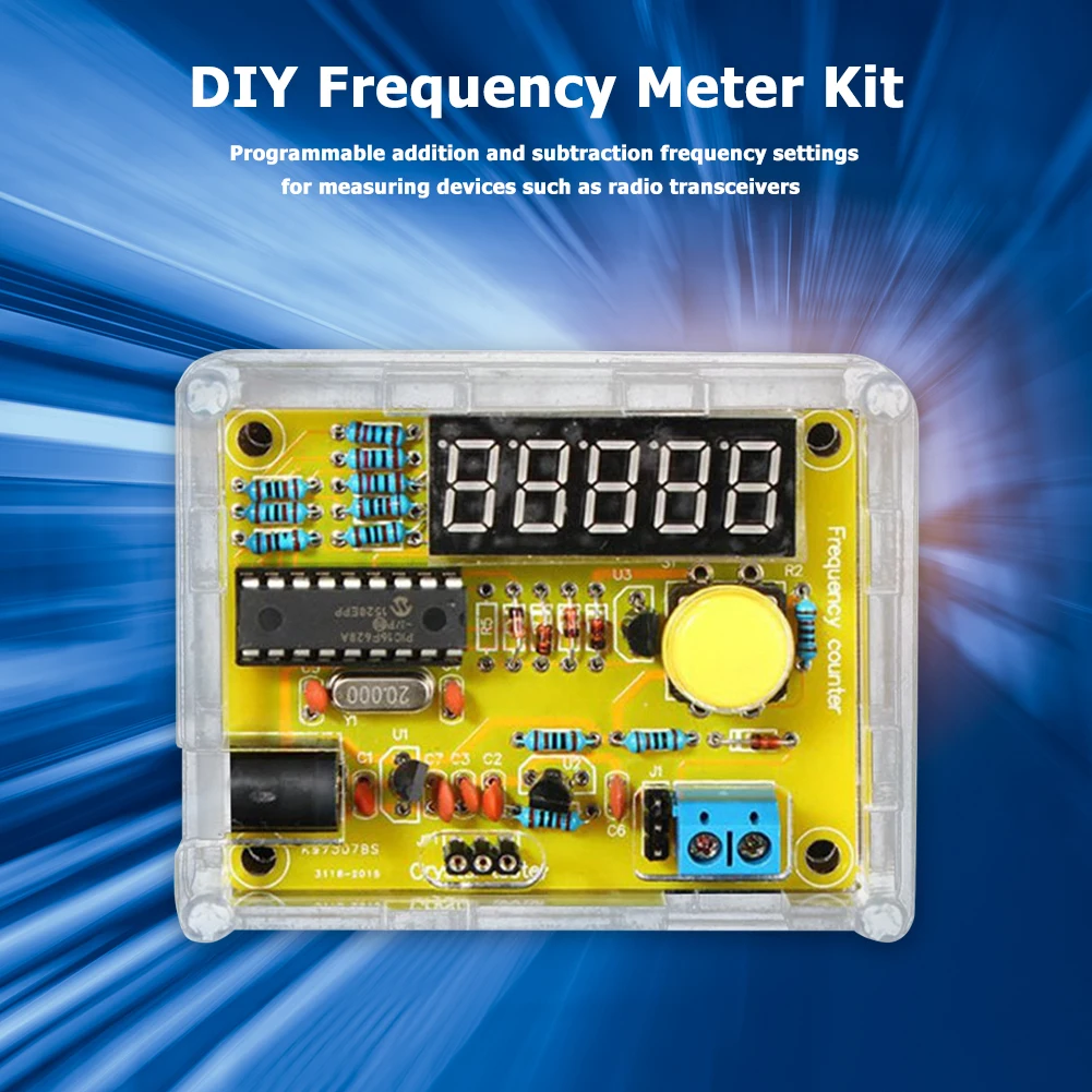 Imagem -06 - Freqüência Digital Módulo Contador com Case Shell Cristal Oscilador Freqüência Contador Tester Dígitos 1hz50mhz
