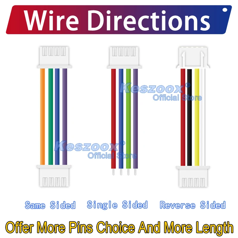 JST XH2.5mm Wire Connector 2/3/4/5/6/7/8/9/10/11/12Pin Cable Crimp Terminals Block Jack Plug Connectors 22AWG wire XHR2.54