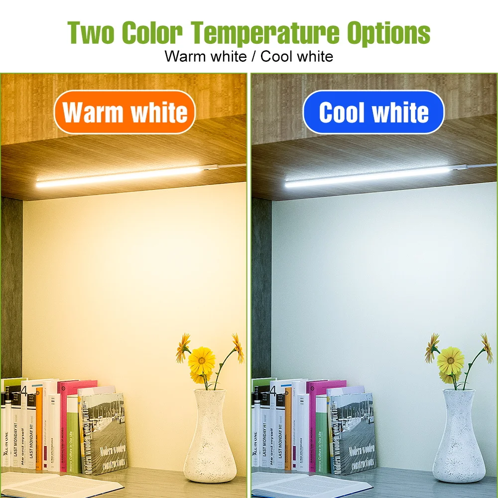 USB Cabinet Light Bar LED Indoor Reading Study Lights 5V Hand Sweep Sensor Bedroom Kitchen Lighting Smart Adjustable Brightness