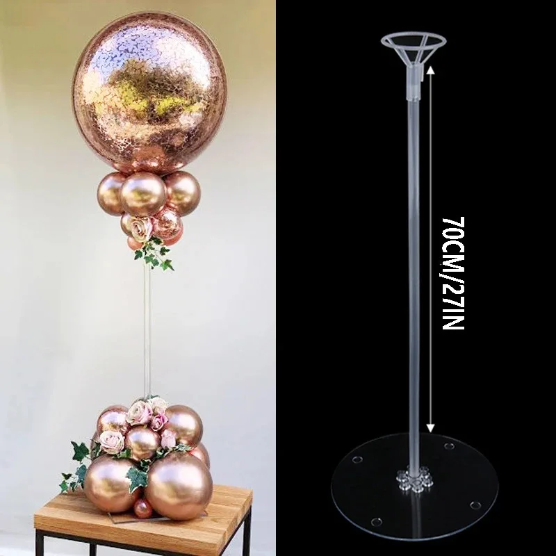 1 szt. Balony 70cm stojak bąbelkowy przezroczysty balon uchwyt na patyczek do balonów do na urodziny i bociankowe ślubnej dekoracji świątecznej