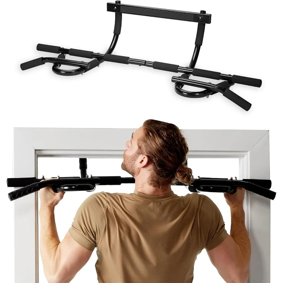 

Тяга для подтягивания 8 и 12 ручек Монтажная планка для дверной рамы для универсальных тренировок Прочная стальная рама с пенопластовыми ручками Su