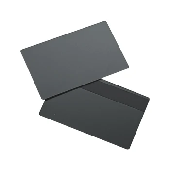 1 adet Boş DIY Metal Erişim Kontrol Kartı Hiçbir Çip Yuvası w/HiCo 1 Parça Manyetik Şerit IC Akıllı Akıllı Hediye Kartı