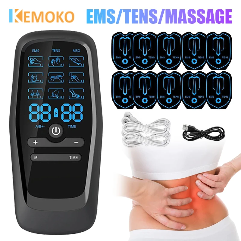 

ems electric muscle stimulator USB Physiotherapy Tens Unit Machines Pulse Impulse Massage Slimming Machine Electro Stimulator