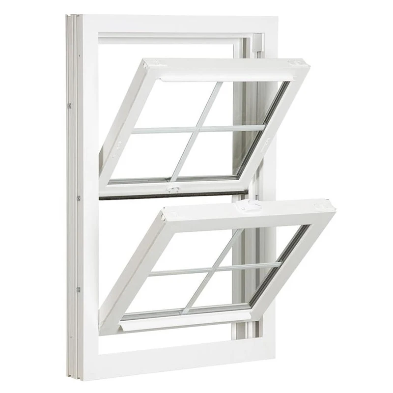 New Den White Double Pane Tempered Glass Hung Windows
