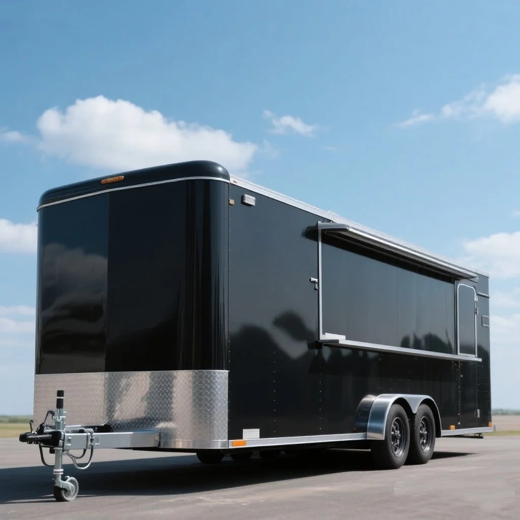 

Concession Food Truck Mobile Kitchen Hot Dog Ice Cream Cart Snack Coffee Kiosk Food Trailer Fully Equipped