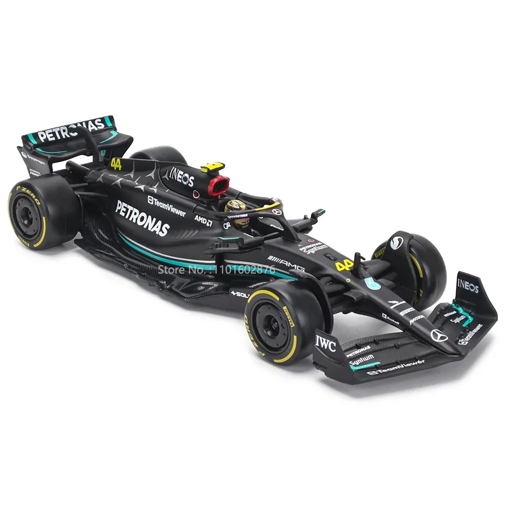 Bburago 1:24 2023 Mercedes-Benz W14 44 # Hamilton 63 # Russell Formula Super Toy Druckguss-Automodell aus Legierung Ferrari Red Bull McLaren – Detail 9