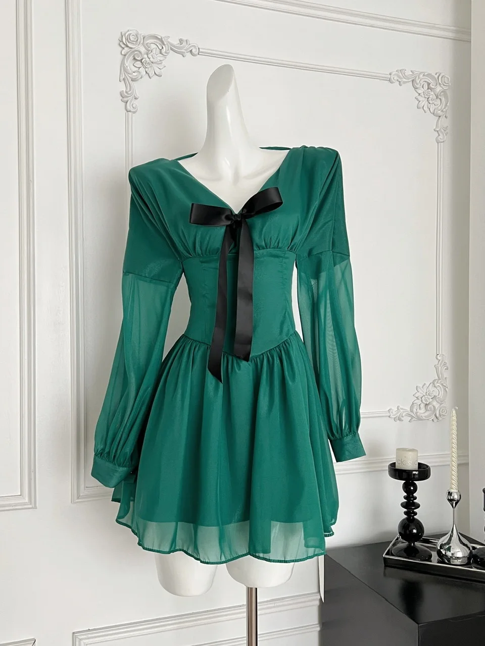 Ele ort Dr Knot High Waist Slim Fit Long Sve V-Ne New Arrival Women's Faion Spring Autumn 2025