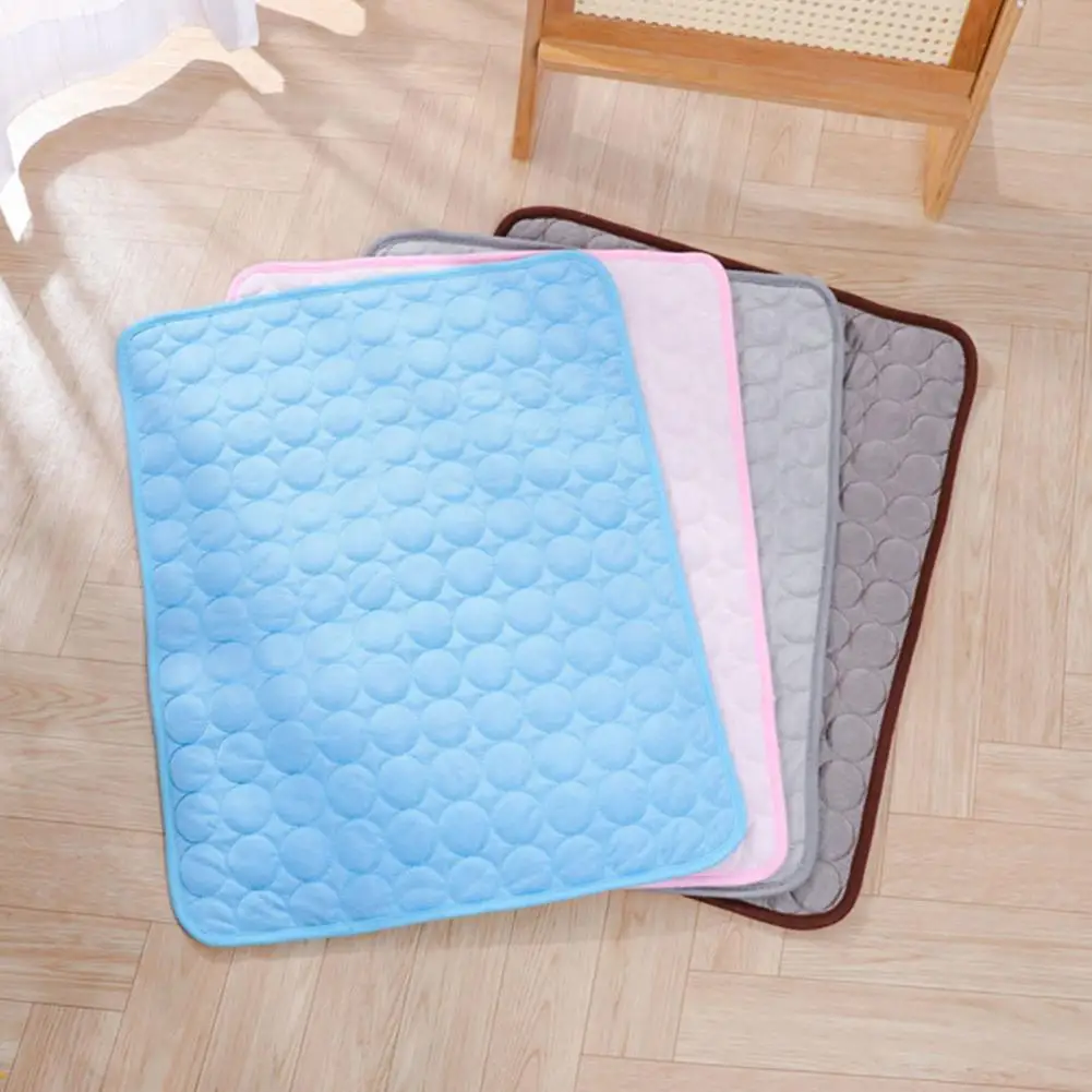 Pet Mat for Dogs Dog Cat Mats for Summer Self-cooling Ice Silk Pet Pad for Bed Kennel Sofa Car Seat Reusable Mat Home Travel Mat