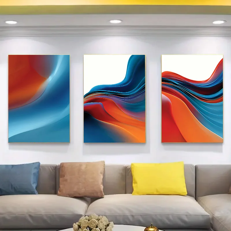 2D Flat, 2D Flat, 2D Flat The 3pcs 2D Flat Contemporary Abstract Canvas Artwork Infuses Your Home with Vibrant Colors. This M