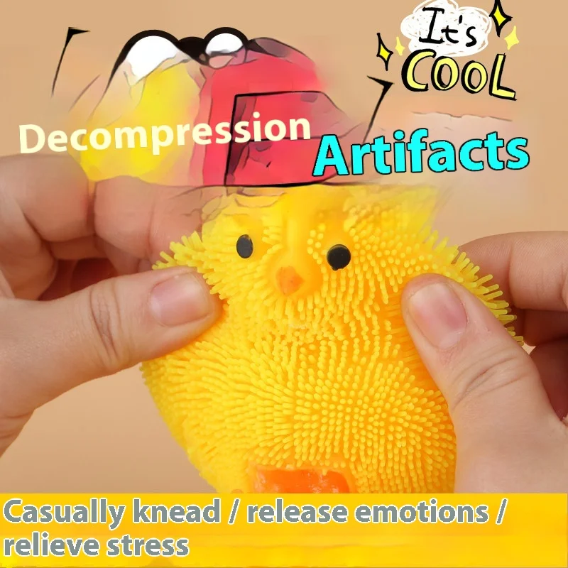 

Детская креативная игрушка для снятия стресса, светящийся шарик с курицей, забавный выход для гнева и стресса, идеальная игрушка в подарок на праздник