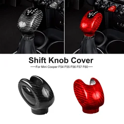 Real Carbon Fiber for Mini Cooper F54 F55 F56 F57 F60 Countryman Accessories Interior Trim Car Gear Shift Knob Cover