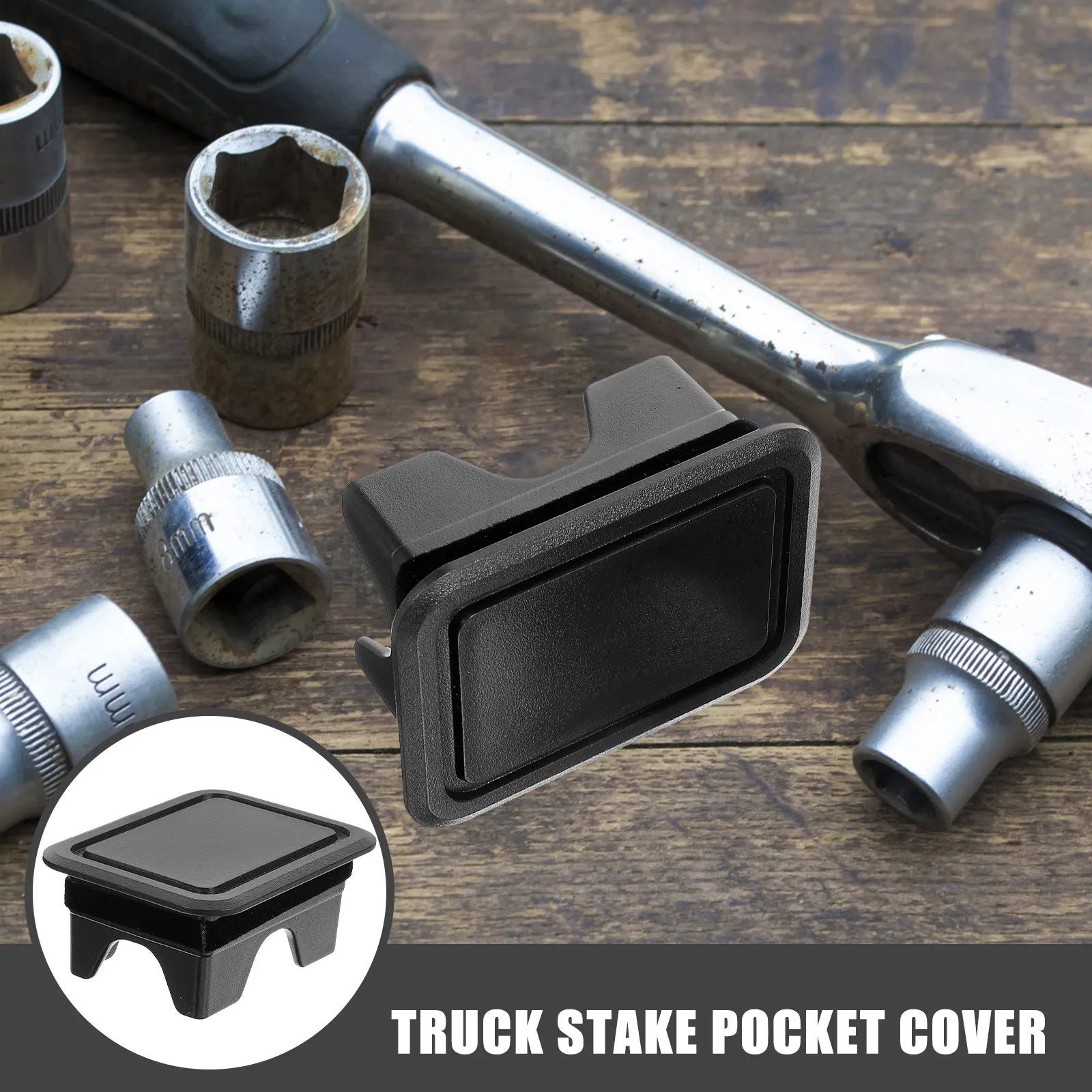 

1 Pair Small Truck Bed Replacement Stake Pocket Cover Plastic Cap for 2019 2020 2021 Truck Bed Rail Protective Caps