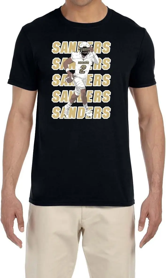 Camiseta preta Colorado Shedeur Sanders, Texto Pic