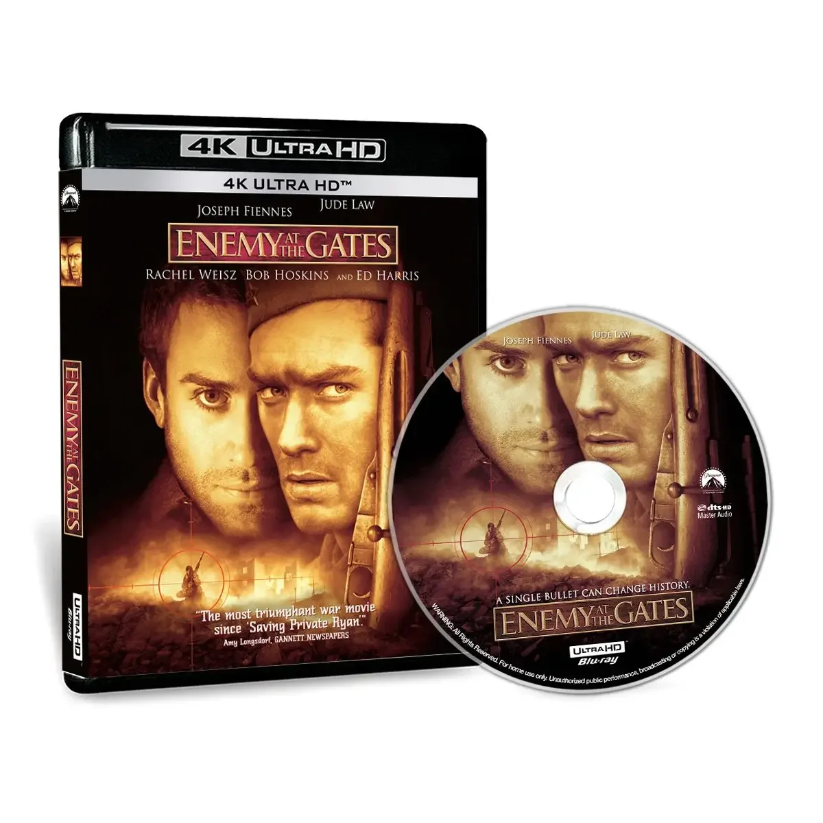

Enemy at the Gates (2001) 4K UHD PS5 Compatible XSX BD Blu-ray Cinema Disc DTS5.1 HDR10
