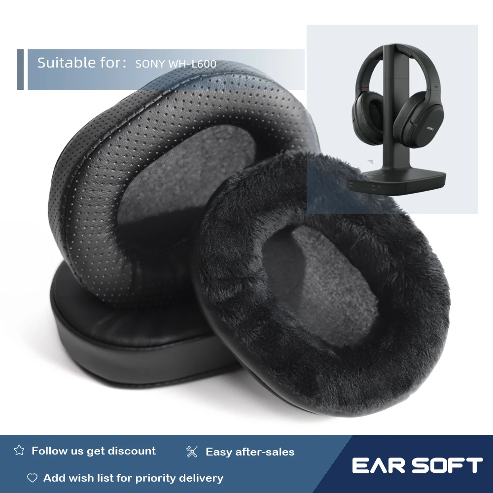 Earsoft Replacement Ear Pads Cushions for SONY WH-L600 WH L600 Headphones Earphones Earmuff Case Sleeve Accessories