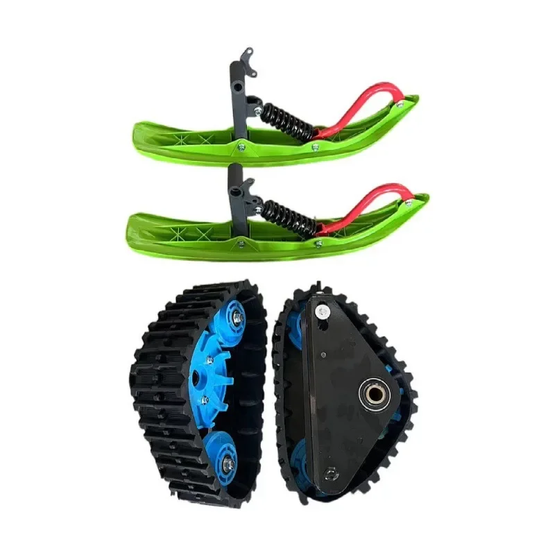 Four-wheeled ATV card, motorcycle modification accessories, track wheels, sled plates, triangular rubber tracks