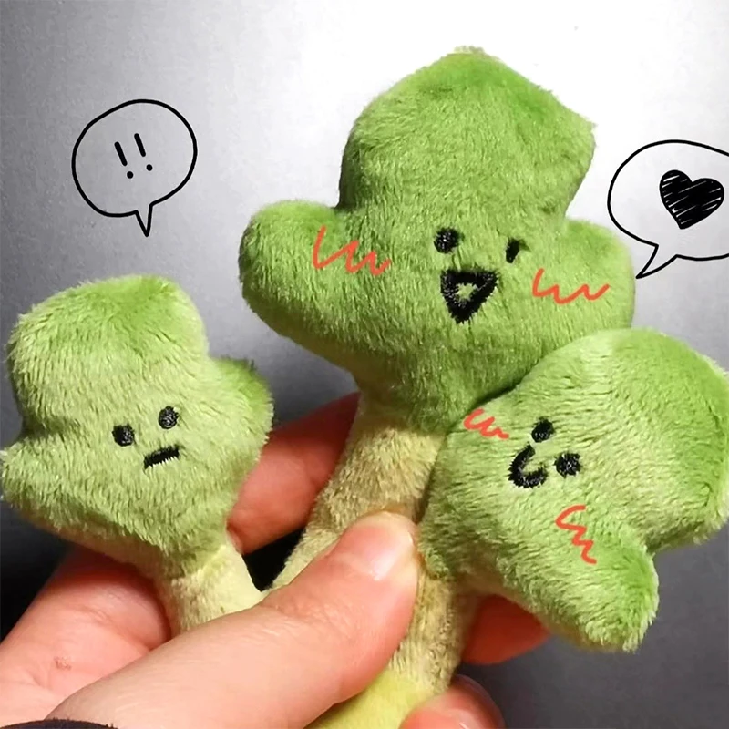 Cute Brocoli divertente coriandolo portachiavi Cartoon peluche bambola 3D ciondolo verdura portachiavi zaino Charms Car Bag Decor Toy