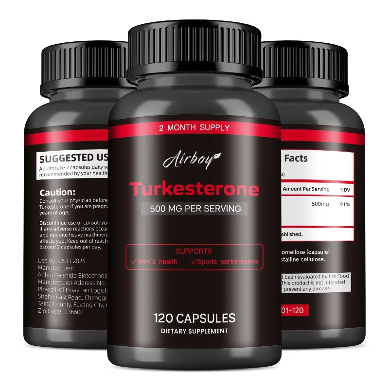 Turkesterone Supplement - Enhances Endurance, Muscle Mass, Increases Motivation and Strength, Improves Vitality