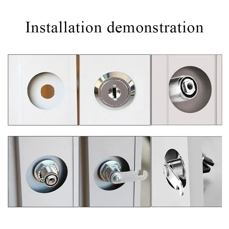 16/20/25/30mm Cam Lock Set Door Cabinet Mailbox Drawer Cupboard Locker Etc,It Comes with 2 Keys and 4 Different Lock Plates