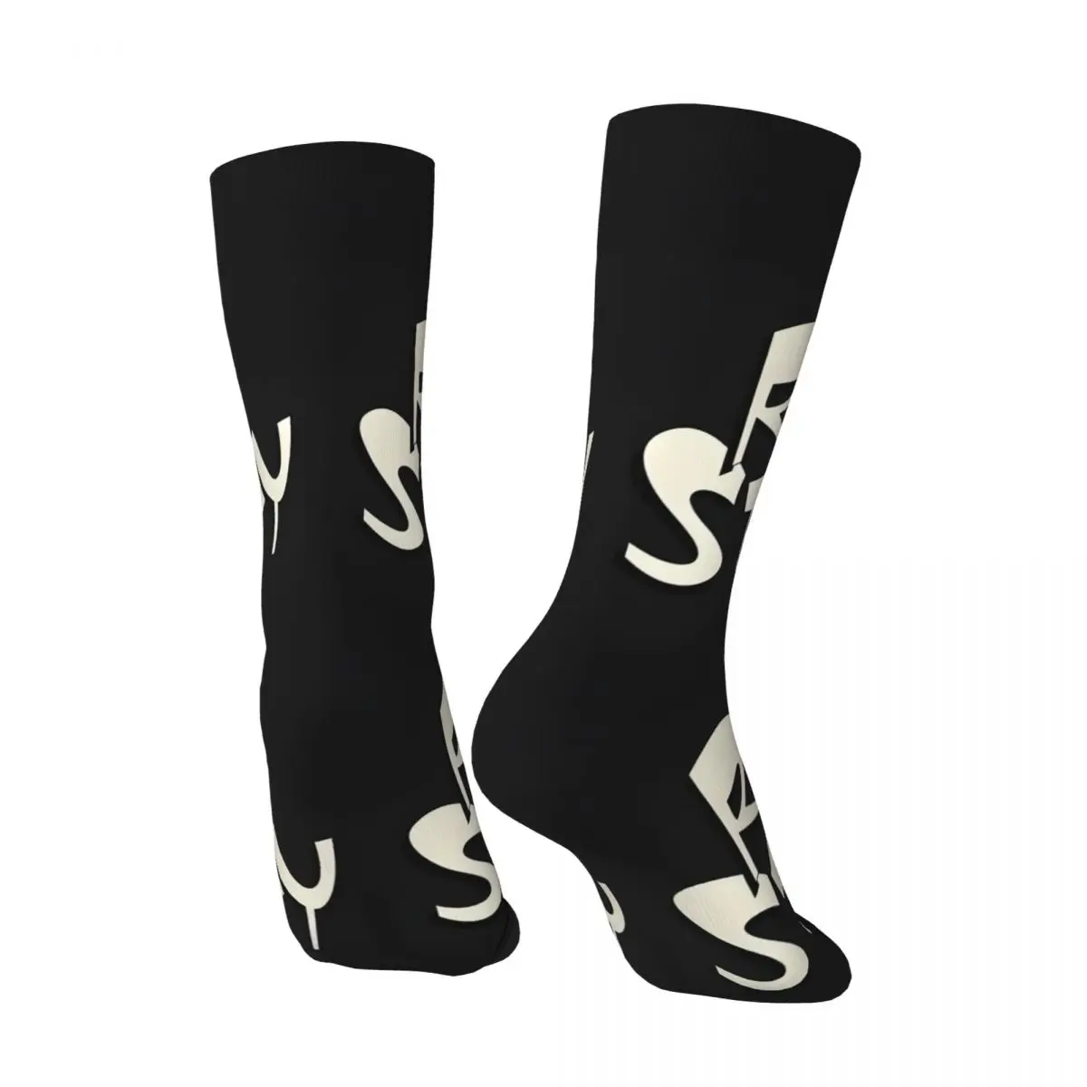 Funny Men's compression Socks Ren & Stimpy Vintage Harajuku The Ren & Stimpy Show Hip Hop Novelty Casual Crew Crazy Sock