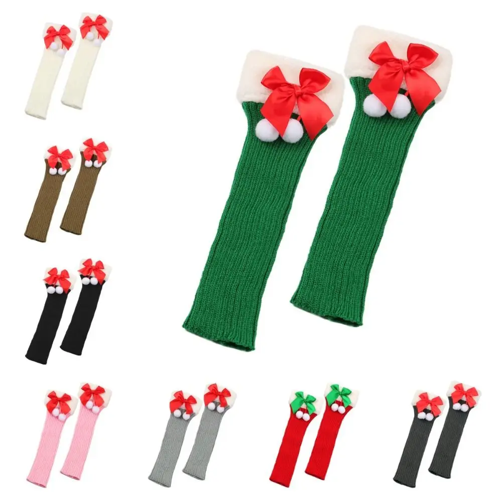 موضة تنفس عيد الميلاد القوس جوارب الساق الجوارب الأصفاد سميكة الدافئة غطاء للقدم الجوارب Y2K أفخم الكرة التمهيد الجوارب الفتيات حار #6