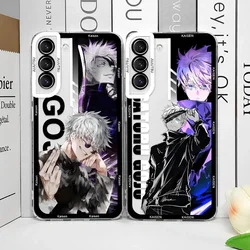 Juju Kaisen Gojo Comics Phone Case for Samsung Galaxy S20 S21 S22 S23 S24 Ultra Plus FE Clear Soft Covers Anime Fundas