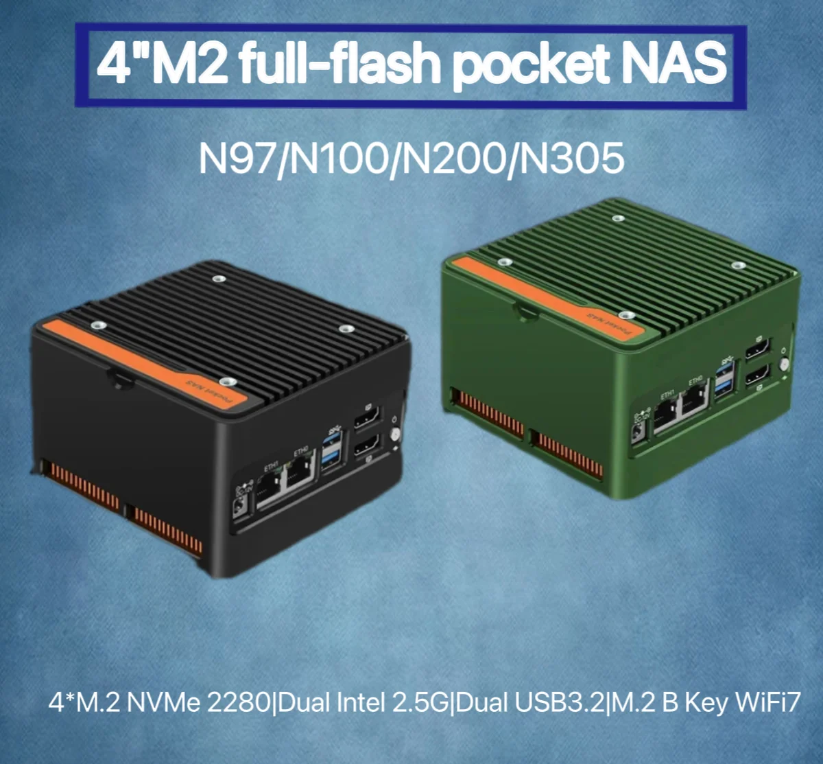 กระเป๋าเล็กๆ NAS Mini PC 4xM.2 NVMe Board 12th Gen ไฟร์วอลล์ Intel i3 N305 N100 2xi226-V 2.5G Soft Router DDR5 4800 2xUSB3.2 2xHD