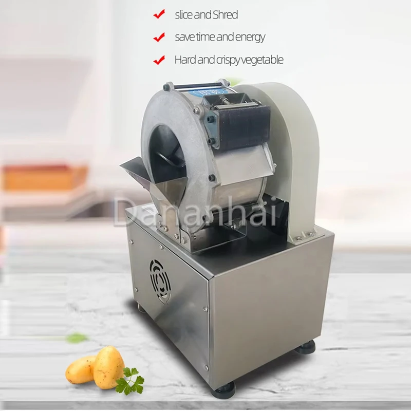 Commercial Electric Vegetable Shredder Multifunctional Potato And Radish Dicer Food Processing Machine for Kitchen
