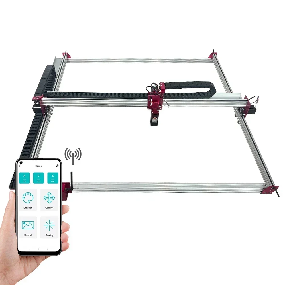 

Hot SalseAll Metal CNC And Laser 2 In 1 Engraving Machine With Phone Software 80w Laser Engraver Rotary Model 100CM Area Laser C