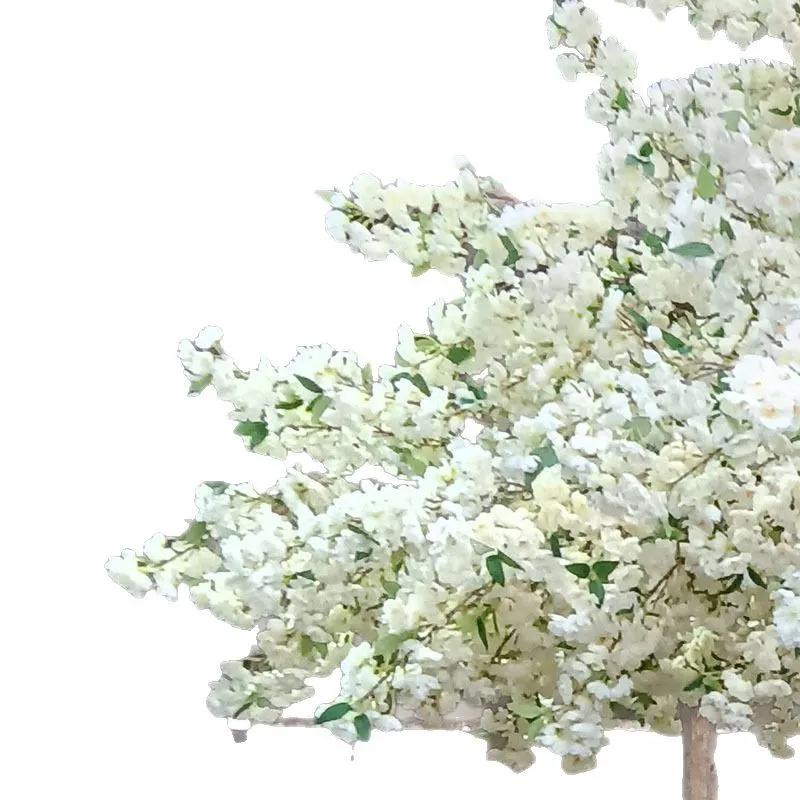 Simulation fake tree shopping mall hotel wishing tree white floor large landscaping wedding set decoration