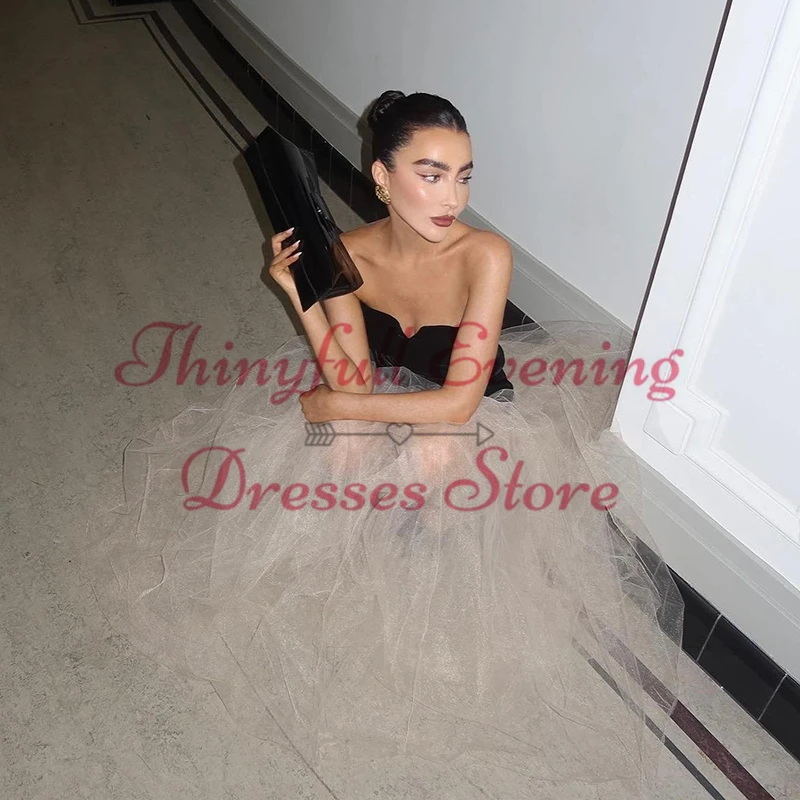 Thinyfull Sexy Mermaid Prom Dresses Sleeveless Velvet and Tulle Evening Party Dress Formal Night Cocktail Prom Gown Customized