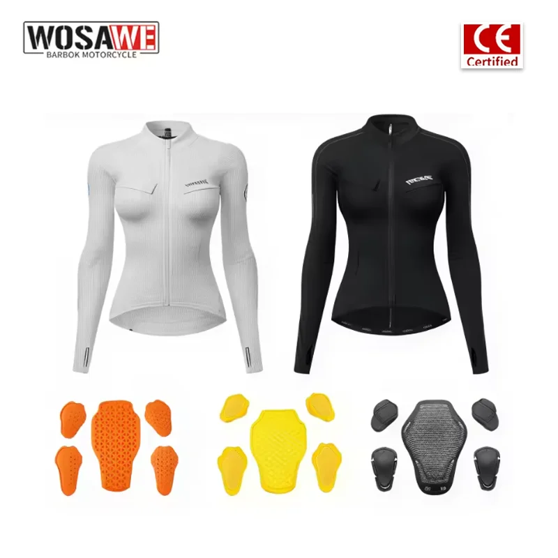 

WOSAWE Women Motorcycle Jacket Winter Thermal Moto Riding Coat Full Zipper Slim Fit Built-in CE Pads Warm Motorbike Clothing
