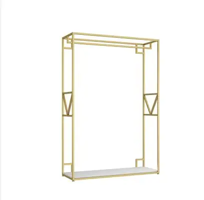 Wedding Rack Display Rack Floor Rack Gold Double Layer Clothing Store Rack High-grade Studio Tieryi Cheongsam Dress Rack