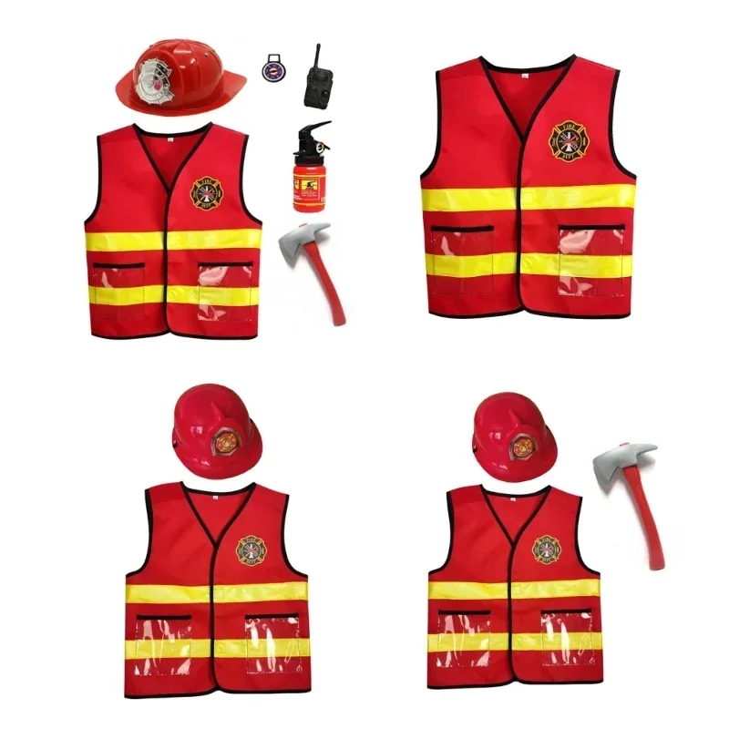 

Firefighter Costume Fighter Costume Halloween Dress Up Costumes Fireman Costume Firefighter Tools Set