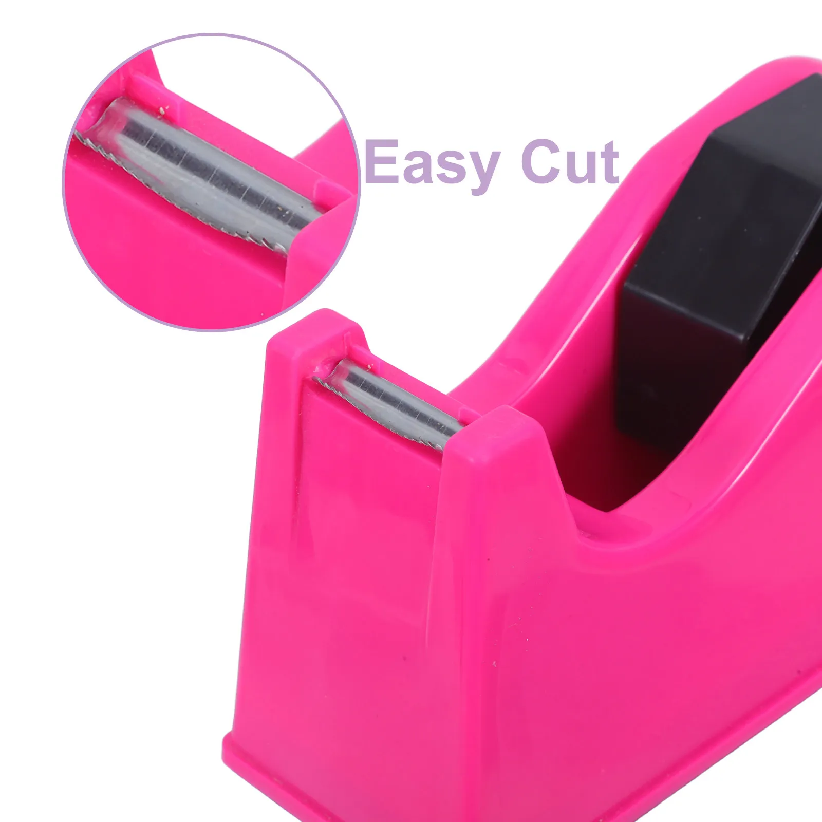2Pcs Desktop Tape Dispenser Dual Use Stable Base Refillable Cutter for Office School Craft Supplies Masking Painters Heat