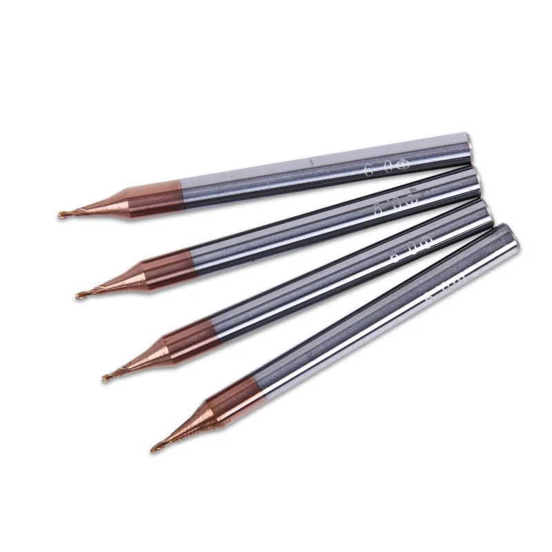 Graveren Houtbewerking Tool 0.2 0.3 0.4 0.5 0.6 0.7 0.8 0.9Mm 2 Flute Micro End Mill Tungsten Carbide Cnc frees Frees