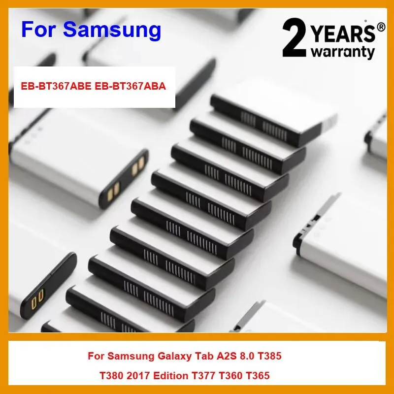 

Tablet Battery EB-BT367ABE EB-BT367ABA 5000Mah For Samsung Galaxy Tab A2S 8.0 T385 T380 2017 Edition T377 T360 T365