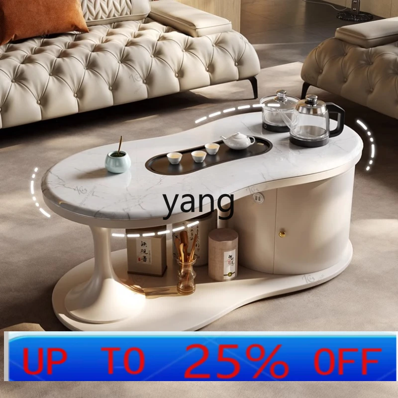 

lt cloud rock slab coffee table tea making integrated small apartment living room household coffee table TV cabinet combination