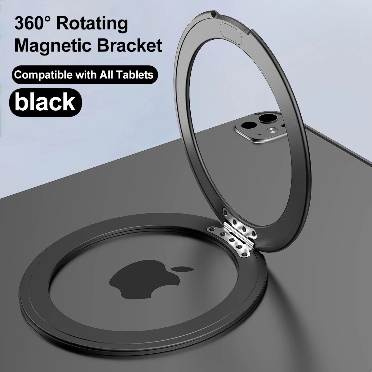 

Popped Metal Magnetic Tablet Holder with 360° Rotatable Ring Stand Bracket Stand Adhesive Tablet Universal for iPad Pad Tablet