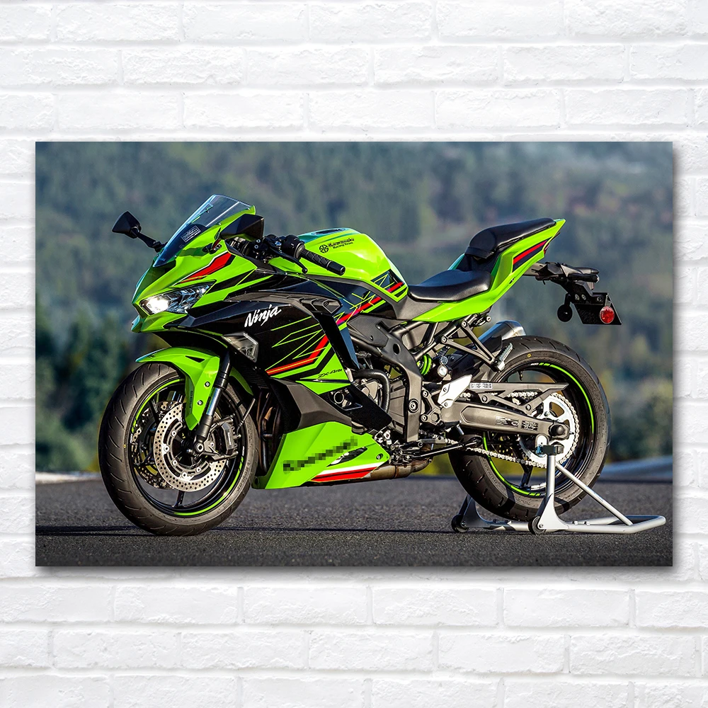 Wall Art Ninja ZX-4RR Sport Bike Posters and Prints Motorcycle Canvas Painting Pictures For Bedroom Home Decor