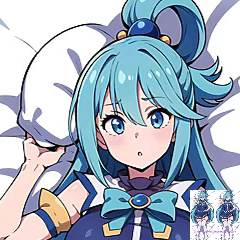 

Anime Dakimakura Pillow Aqua 2-Side Print Pillowcase Hugging Body Cushion Cover Otaku Waifuristmas Decoration 2023