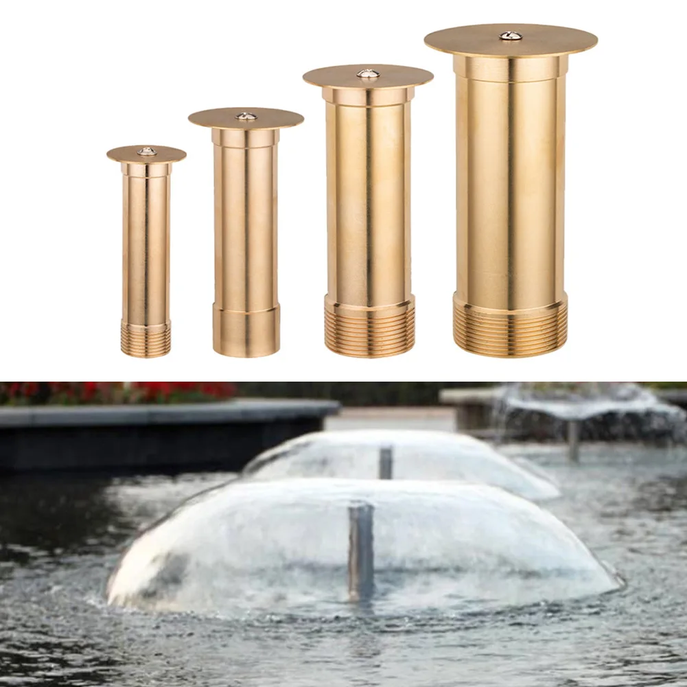 Solid Brass Mushroom Fountain Nozzle Bell Water Spray Sprinkler For Garden Pond Landscape Decor
