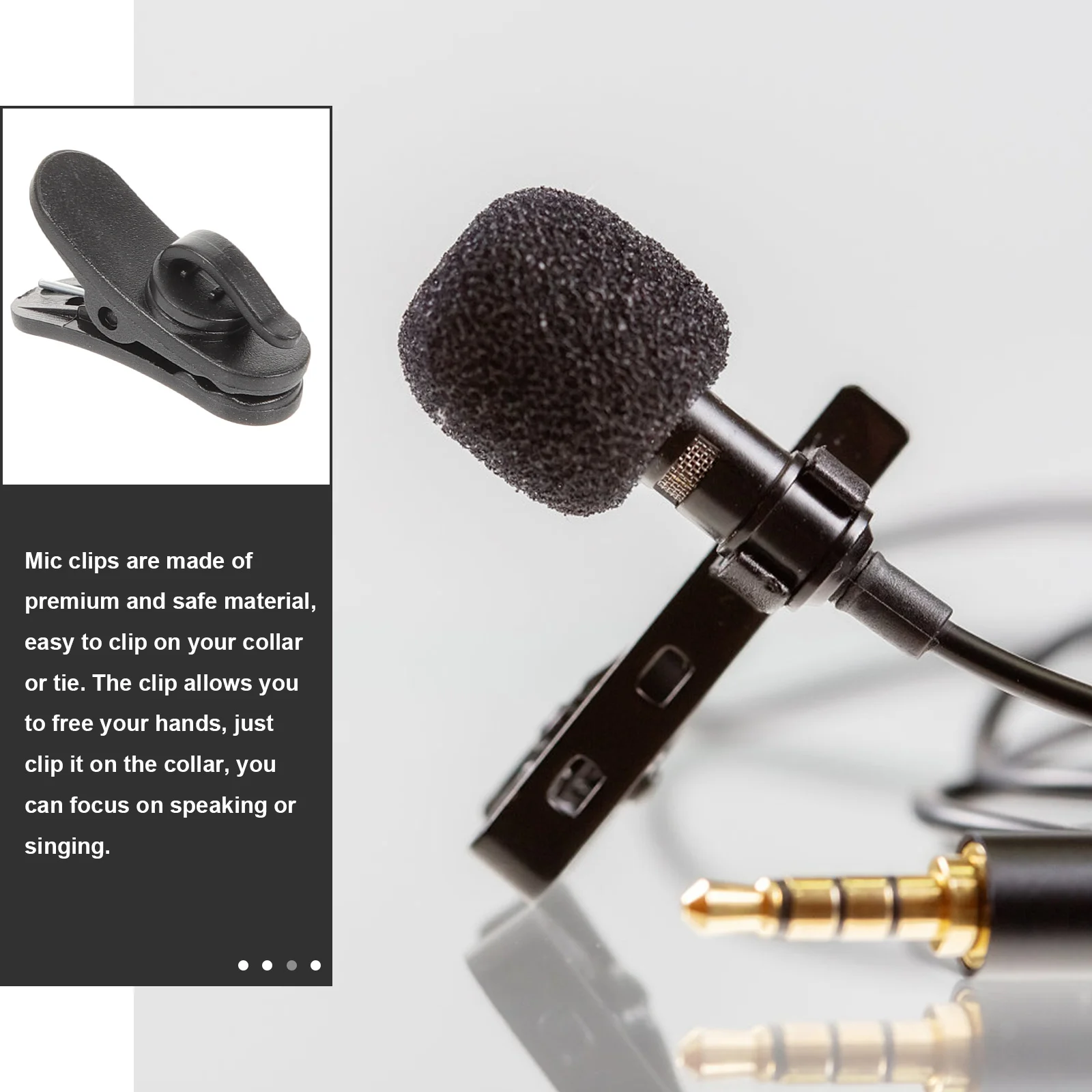 

20pcs Lapel Microphone Clip Plastic Mic Holder Clamp For Collar Tie Mount, Secure Fit For Singing Speeches Conferences Online